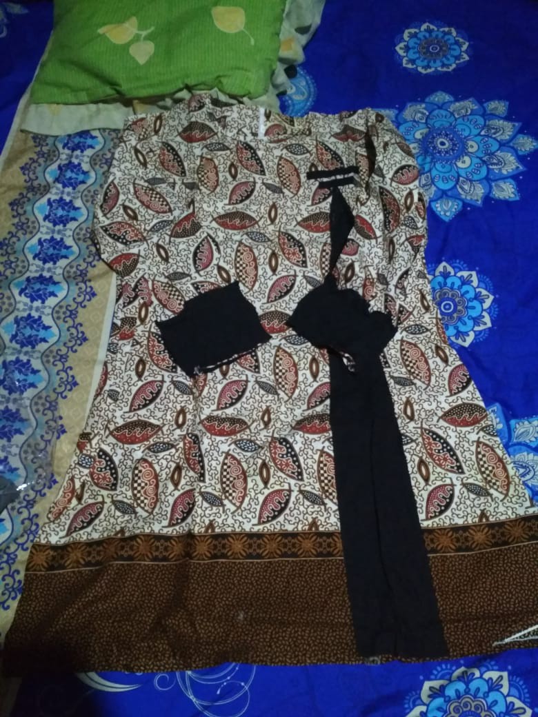 Batik Wanita Kombinasi Katun M L Xl Atasan Batik Wanita Tunik Batik