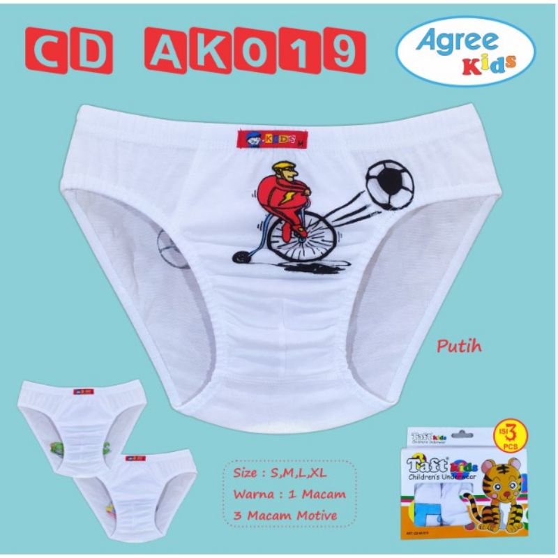 Celana Dalam Anak Laki 3 Pcs CD Anak Agree AK 019