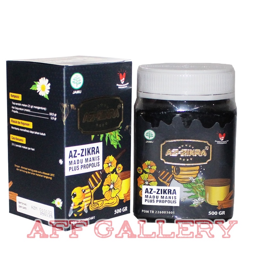 

MADU AZZIKRA KEMASAN BARU 500GR | HUTAN MANIS PLUS PROPOLIS BPOM