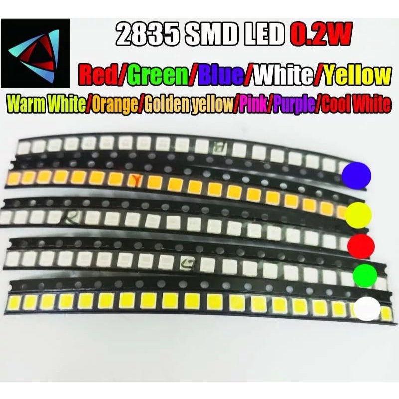 [10 mata] 2835 SMD LED 3v 0,2w