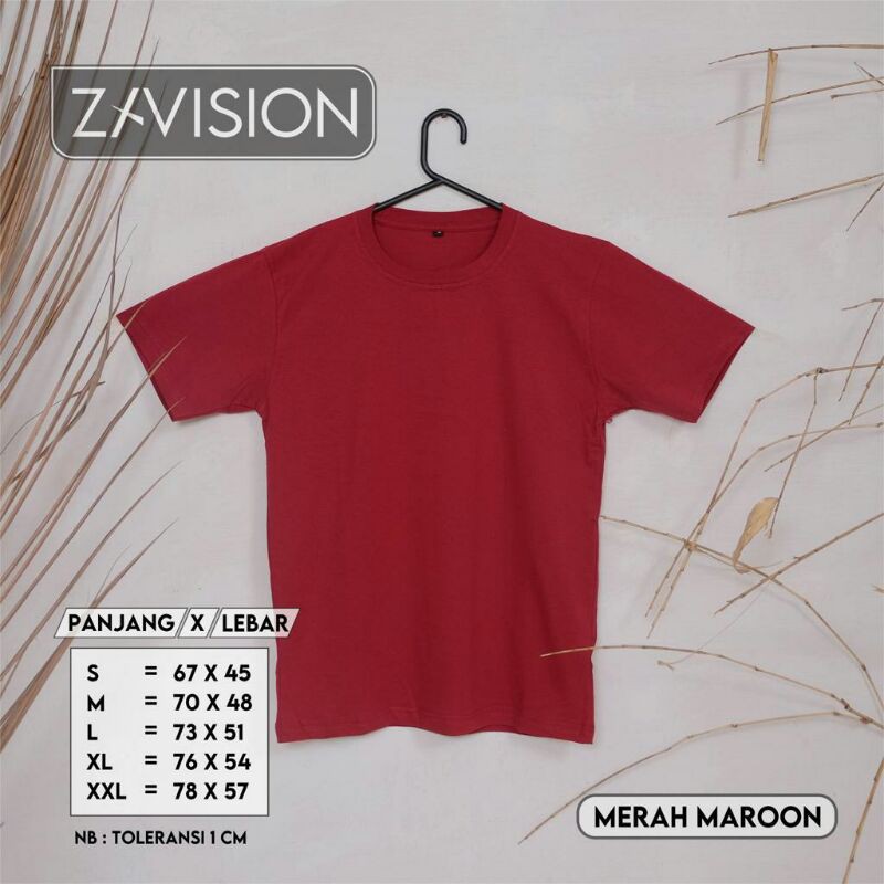 KAOS POLOS COTTON COMBED 30s PREMIUM MERAH MARON #kaospolos #combedpremium