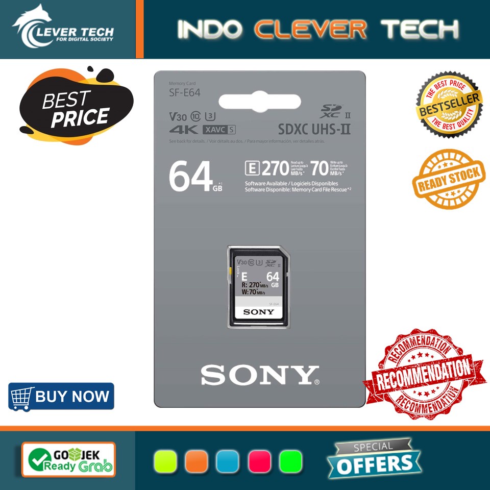 Sony SF-E SDXC 64GB Series UHS-II 270MB/s