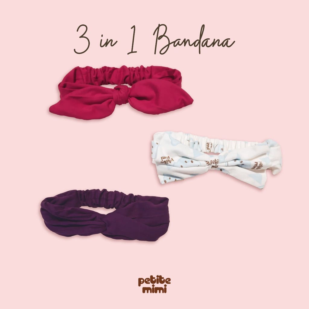 Petite Mimi Bandana Isi 3 - PM-BND/3 Motif Random