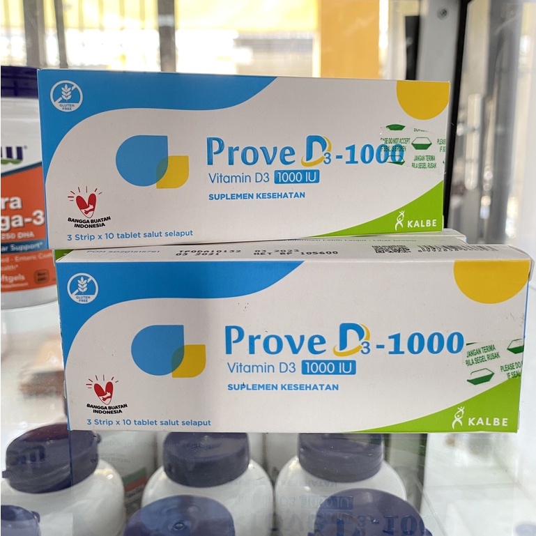 Vitamin D 1000 IU Prove D3 1000  isi 30 Tablet BPOM Kalbe