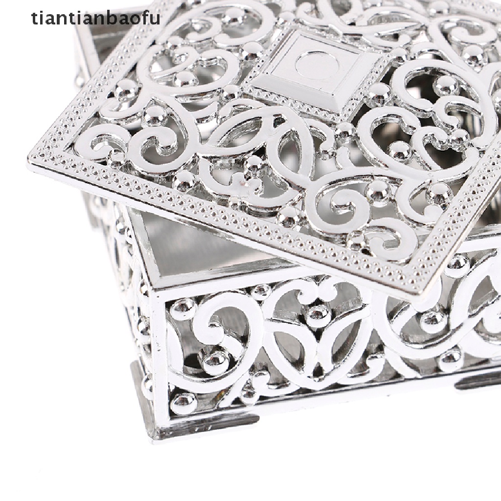 [tiantianbaofu] Plastic Treasure Trinket Box Square Candy Box Treasure Chest Wedding Favor Box Boutique