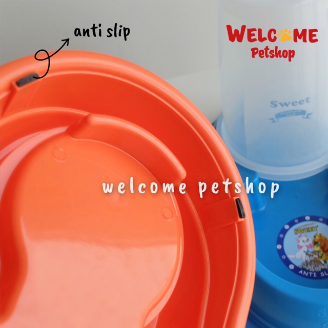 TEMPAT MAKAN KUCING ANJING ANTI SEMUT ANTI SLIP / Auto Pet Feeder