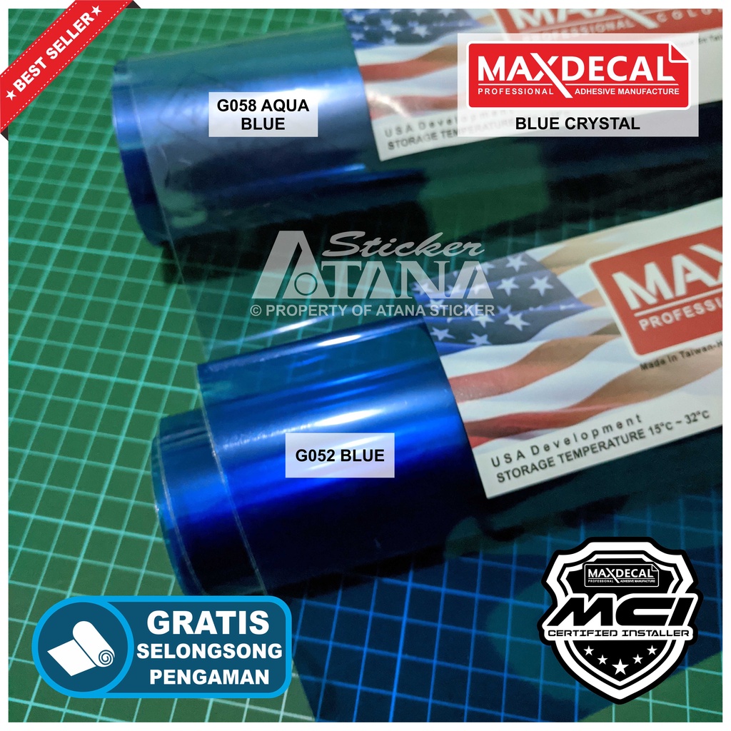 Skotlet Biru Transparan Maxdecal Scotlet Blue Transparent Stiker Tembus Pandang Bening Sticker Hybrid Scolite Smoke Scotlight Anti Gores Transparant Decal Vinyl Wrap Body Dekorasi Aksesoris Lampu Headlamp Motor Mobil Hp Laptop Neon Box Beat Vario Supra