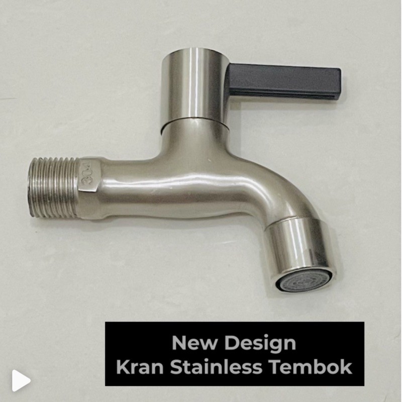 Kran Tembok Dinding Stainless Sus 304 - Keran Air Kamar Mandi wall SZ100TB