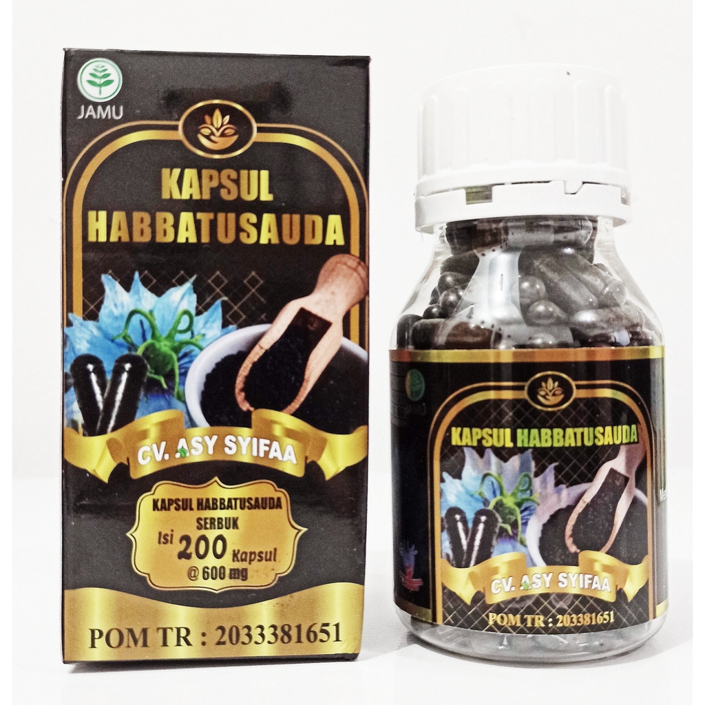 Original Asy Syifa Habbatussauda Serbuk 500 mg 200 Kapsul Obat Herbal Daya tahan tubuh Termurah