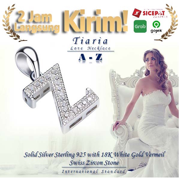 Kalung Huruf Inisial A-Z Lapis Emas 18K Lapis Emas 18K TSN111-Z--M75