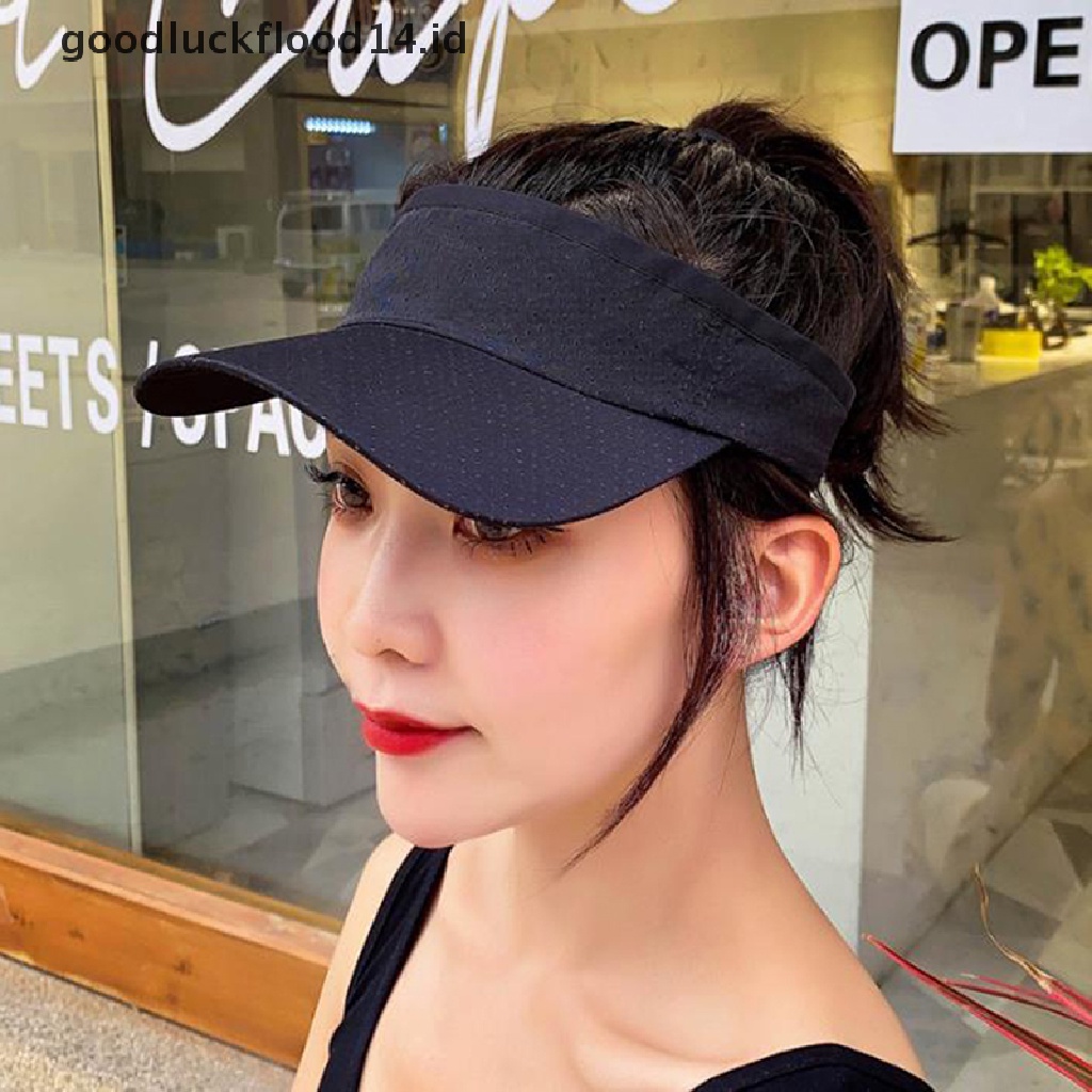 [OOID] Summer Unisex Empty Top Sun Visor Hat Breathable Sun Caps Anti-UV Hat Quick Dry ID