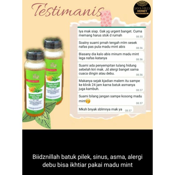 

Madu Mint Javahills honey