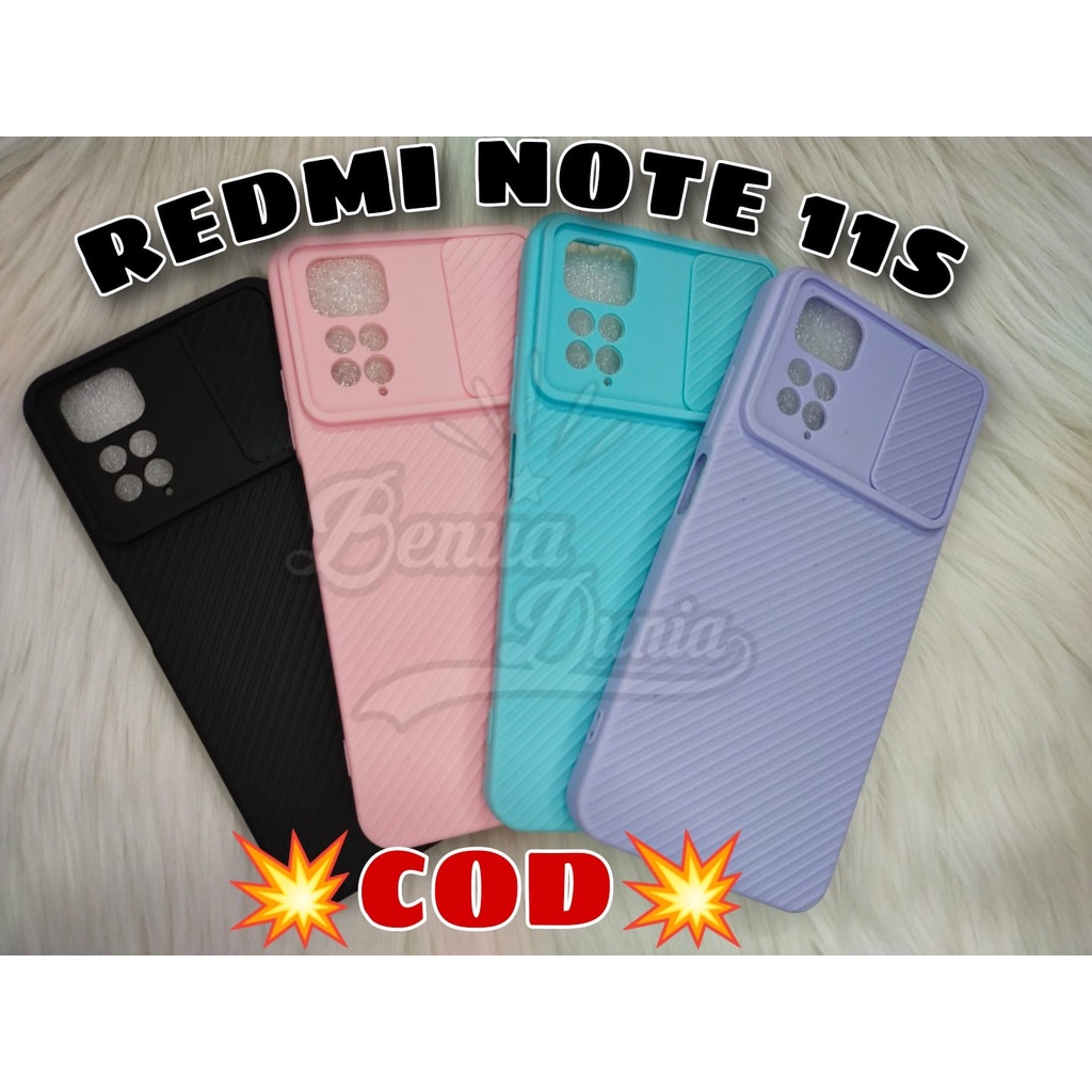 CASE SLIDE XIAOMI REDMI NOTE 11S // CASE SLIDE MACARON PELINDUNG KAMERA REDMI NOTE 11S - BD