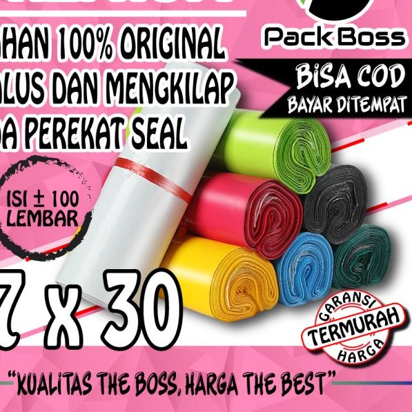 

◊ PREMIUM * BIRU 17x30 (+/-100 lembar) Polymailer Amplop Plastik Kurir ❅