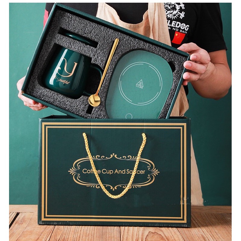 GARANSI PECAH SET GELAS ALPHABET NAMA DENGAN PEMANAS KONSTANS / MUG CANGKIR KOPI HURUF NAMA