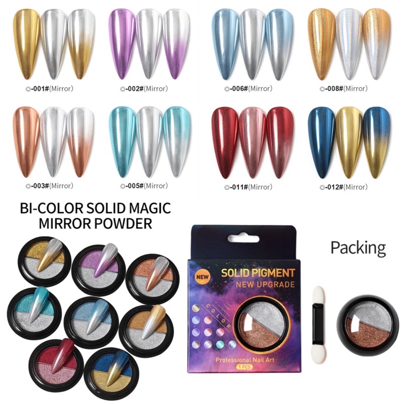 [FLASHES] Mirror Dip Powder 2 in 1 Magic Gliter Nail Dipping Powder