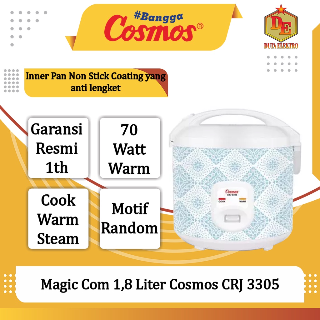 Magic Com 1,8 Liter Cosmos CRJ 3305