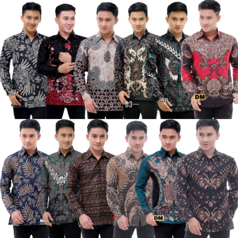 KEMEJA BATIK PRIA LENGAN PANJANG SIZE M L XL XXL BSWART Batik HRB026 kenango panjang padi