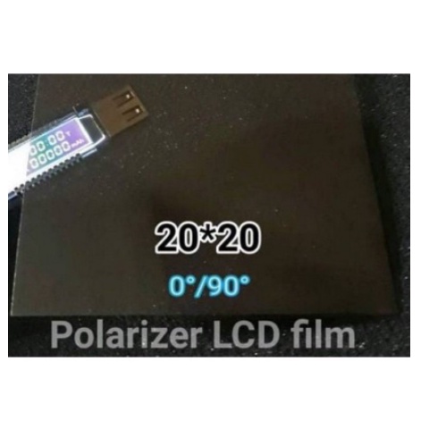 Polarizer custom 20 x 20 cm Polaris LCD organ, piano, kalkulator, head unit tv mobil, hp, speedometeR BARU AMAN MURAH SURABAYA JOMBANG