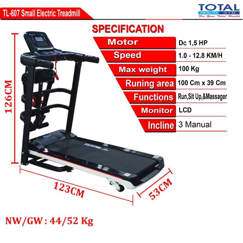 ALAT FITNES TREADMILL ELEKTRIK TL607