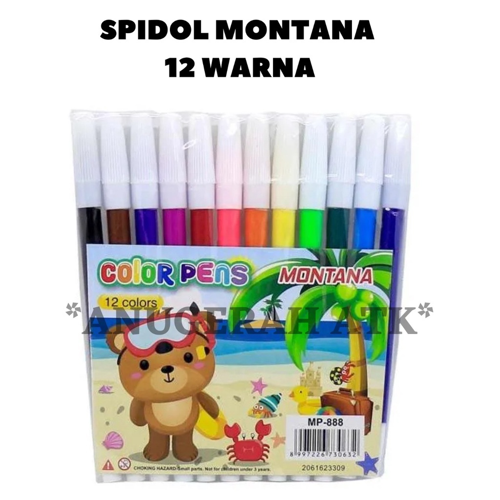 

Spidol 12 Warna Safari / Montana