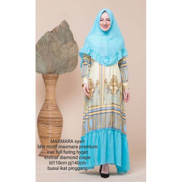 Gamis syari mp fluther shy tulip maple polkadot kameela medina tazkia aghina tazkiyah maxmara