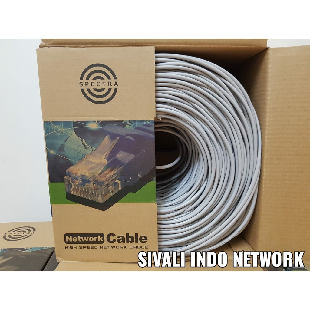 1 ROLL SPECTRA KABEL LAN UTP CAT5E INDOOR [Grey] 305METER