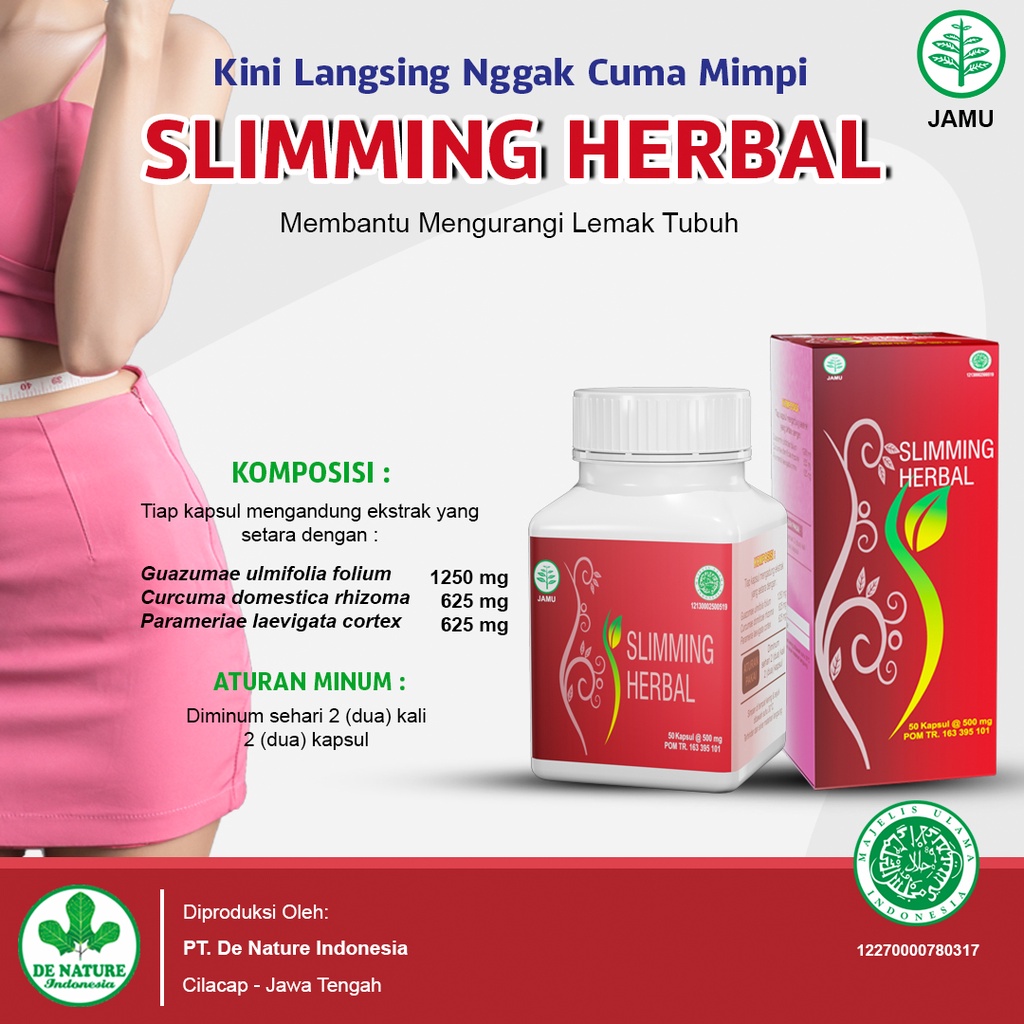 OBAT PELANGSING BADAN DE NATURE ASLI ISI 2 BOTOL ASLI PT. DE NATURE