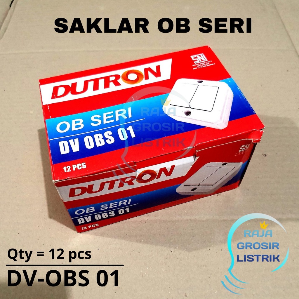 Grosir 12 Pcs DUTRON Saklar Seri DV OBS 01 Double Outbow Tempel OB