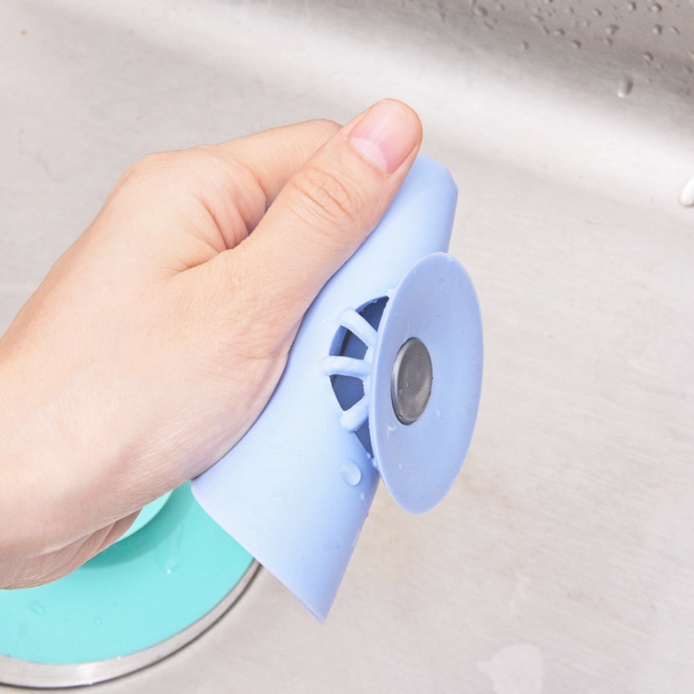 Kitchen press tipe deodorant tertutup silikon floor drain kamar mandi bouncing filter wastafel plastik anti-penyumbatan