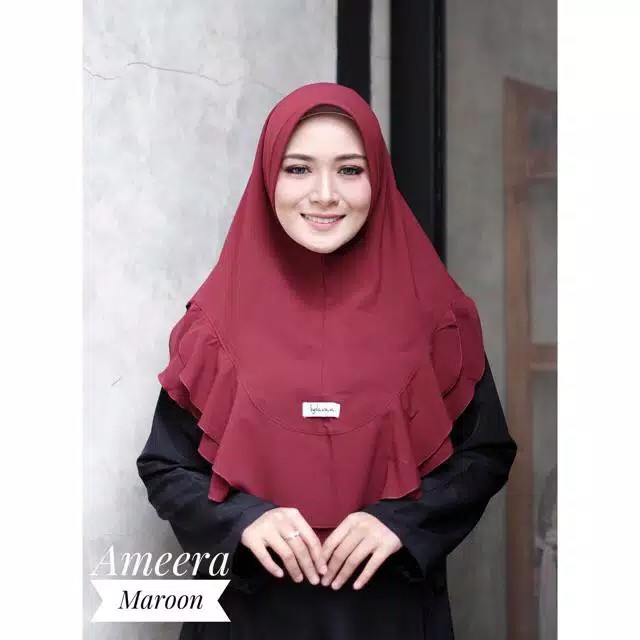 KHIMAR AMEERA ORIGINAL  instan pinguin buble crepe