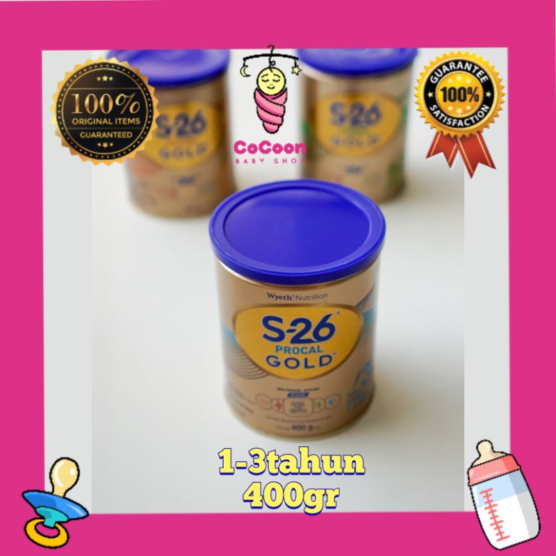 Susu Formula Balita Wyeth S-26 S 26 S26 Procal Gold 3 1-3 Tahun 400g Vanila