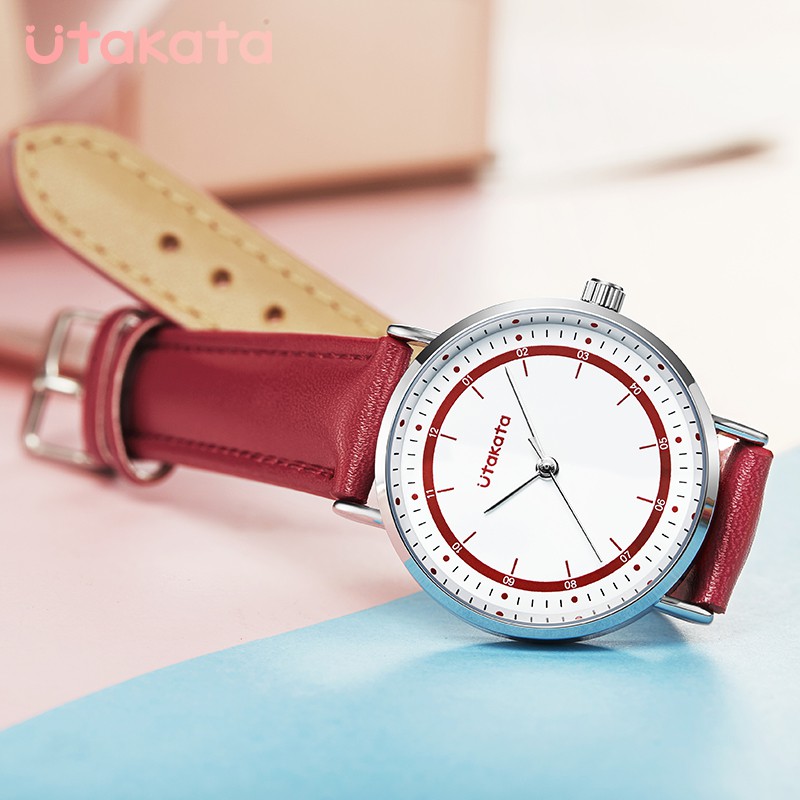 UTAKATA A0005 Jam Tangan Wanita Analog Tali Kulit WATCHKITE WKOS