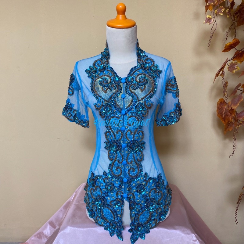 Kebaya Atasan Tangan Pendek Full Payet / Kebaya Pagar Ayu / Kebaya Wisuda Modern / Kebaya Among Tamu