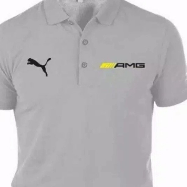 FASHION PRIA ATASAN PRIA KK27 KAOS KERAH PUMA AMG MERCEDES-BENZ UKURAN JUMBO XXL -XXXL-XXXXL