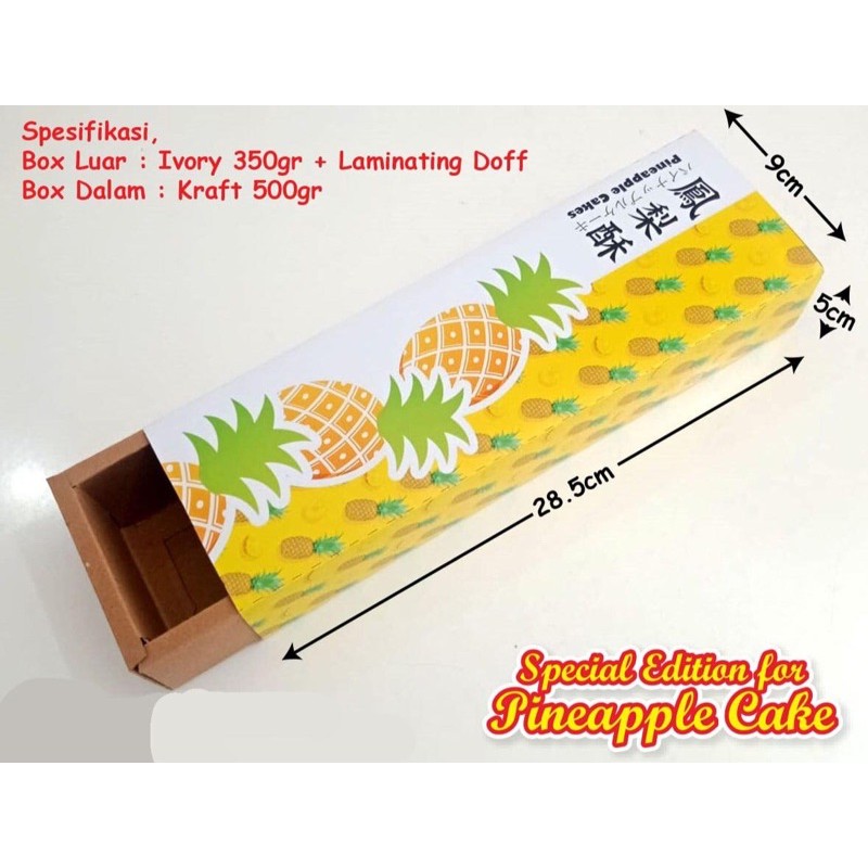 

Kotak Box Pinapple Cake Nastar Taiwan #B - Dus Packaging Hampers Kue Souvenir