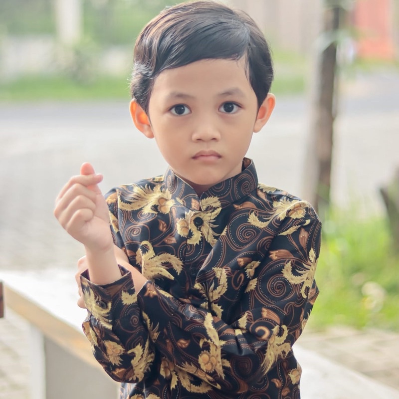 BatikBule Kemeja batik slimfit anak anak motif casual keren promo