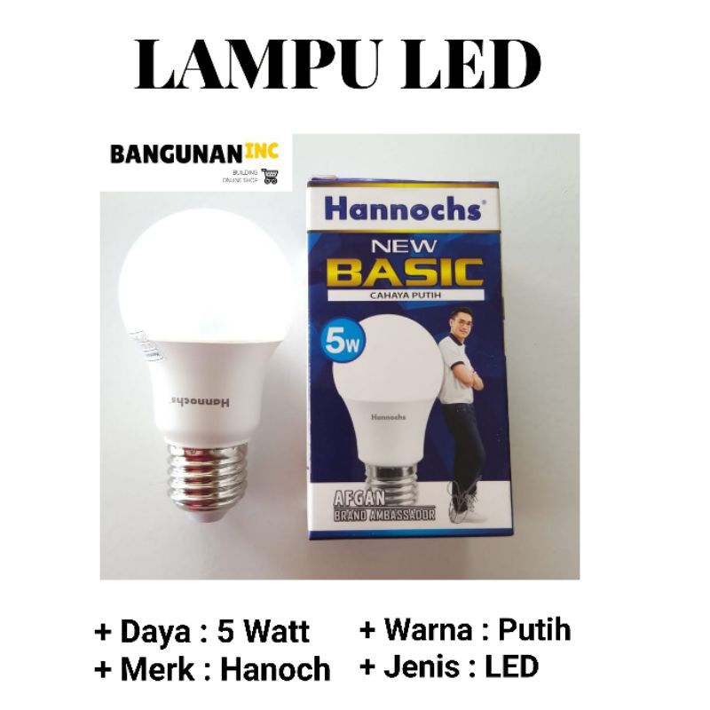 LAMPU LED 5 WATT HANOCH - HANNOCH 5 WATT