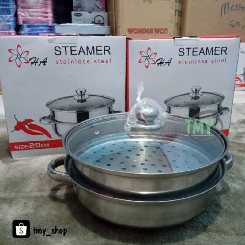panci stremer susun 2 stenlis panci set pot HA