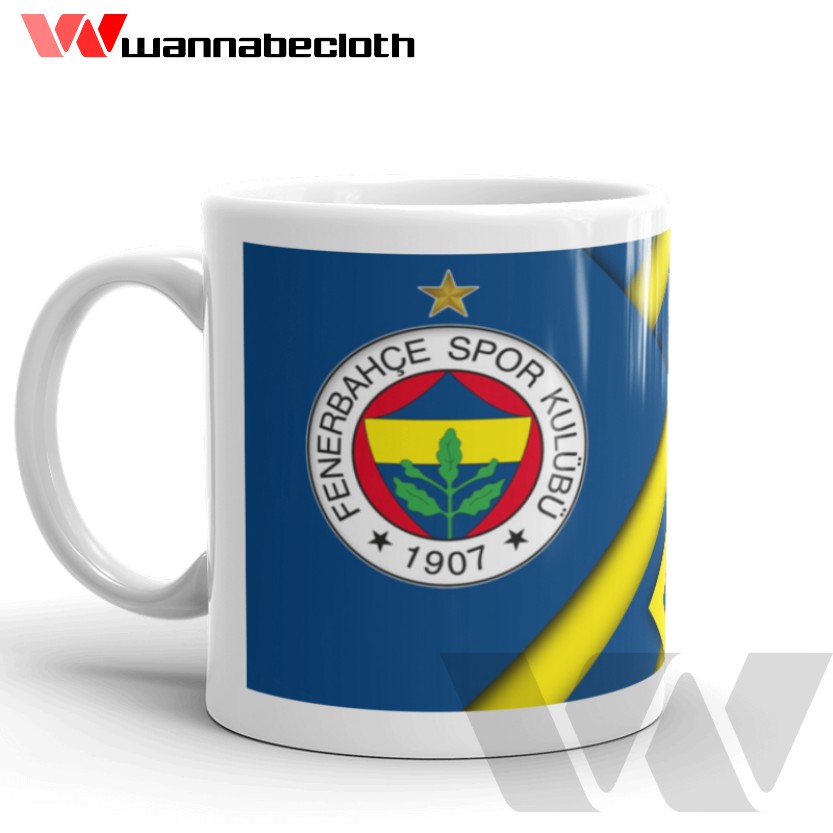 Gelas Fenerbahce Mug Fenerbahce Cangkir Fenerbahce Souvenir Turki Fenerbahce Merchandise Fenerbahce