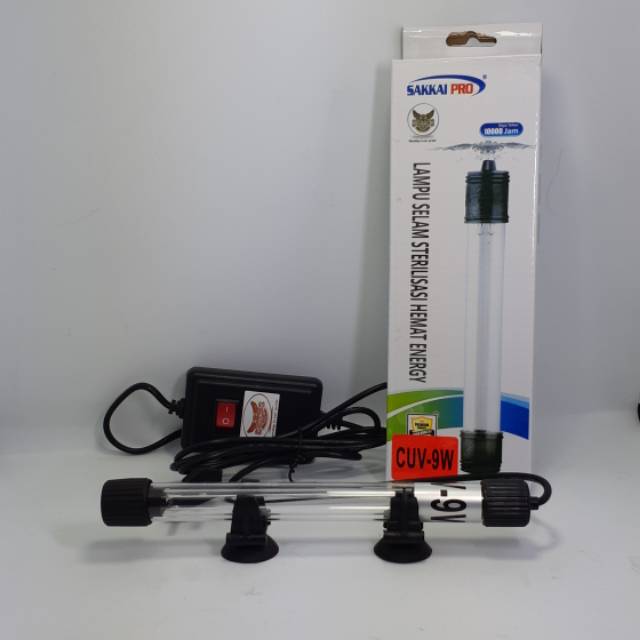 Lampu Ultraviolet 9 W UV Sterilizer Pembunuh Lumut Virus Bakteri
