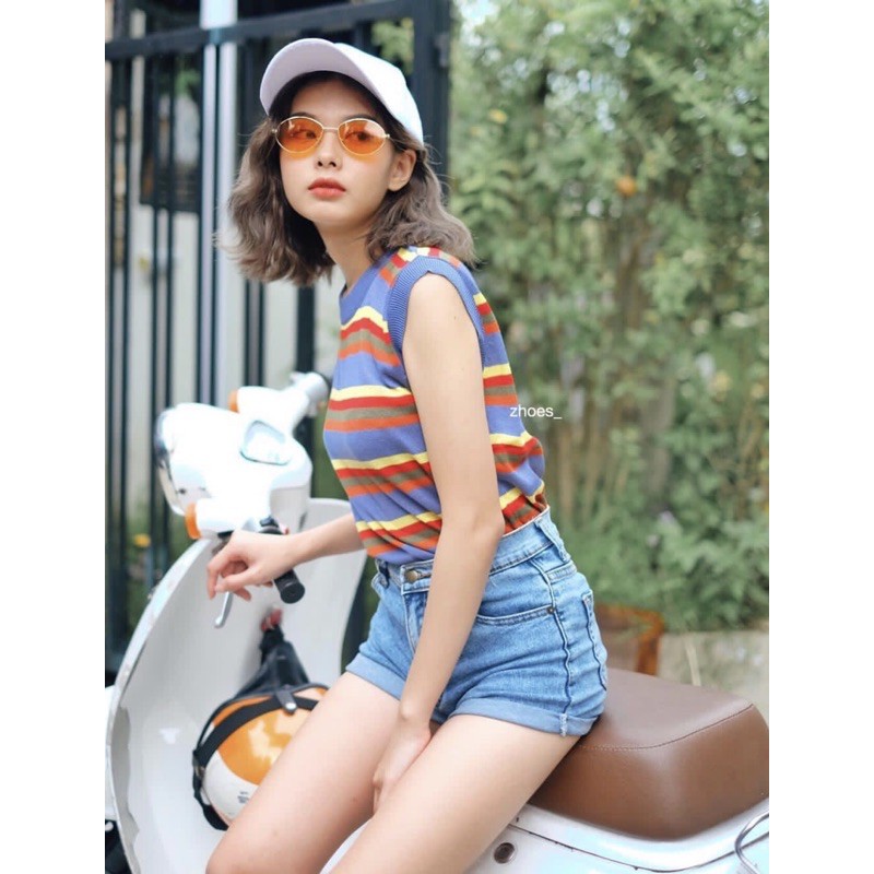 TANKTOP RAINBOW/TANKTOP WARNA WARNI/ATASAN IMPORT BKK CHINA/TANKTOP RAJUT MURAH GROSIR