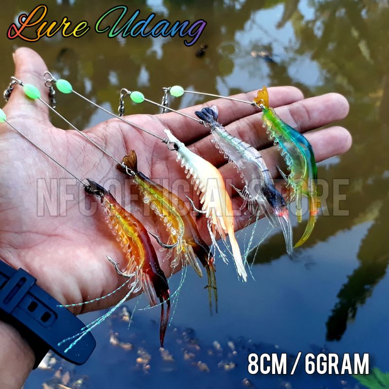 Lure udang Umpan udang Shrimp 8cm / 6gram, Best Design dengan warna Killer