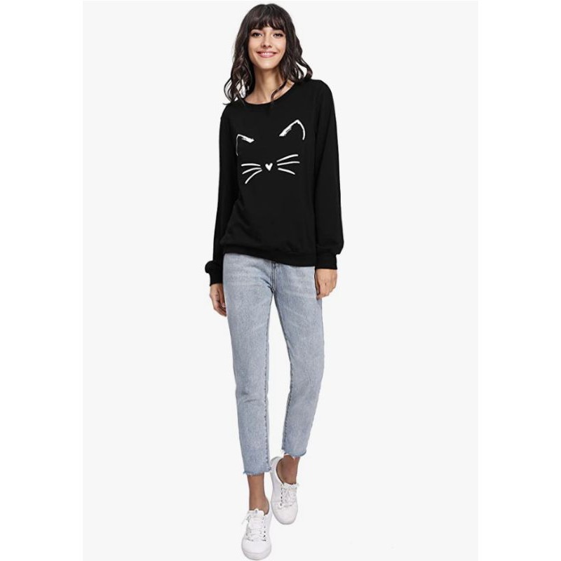 CREWNECK SWEATER PLAYING CATS '