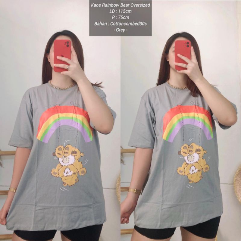 Kaos Rainbow Bear Oversized