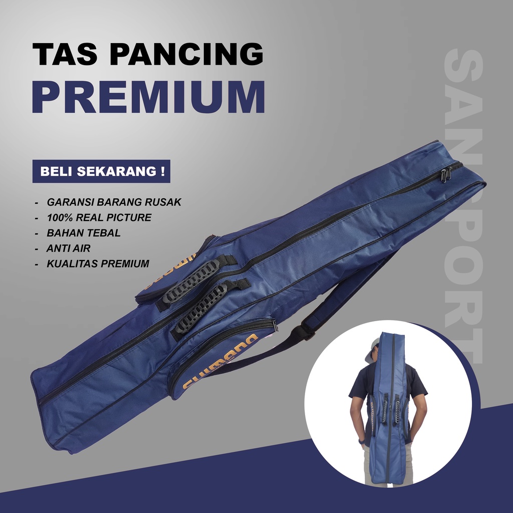 Tas Pancing Ransel - Tas Joran dan Reel - Bahan Kanvas Anti Air - Tas Pancing Shimano Panjang 100cm 