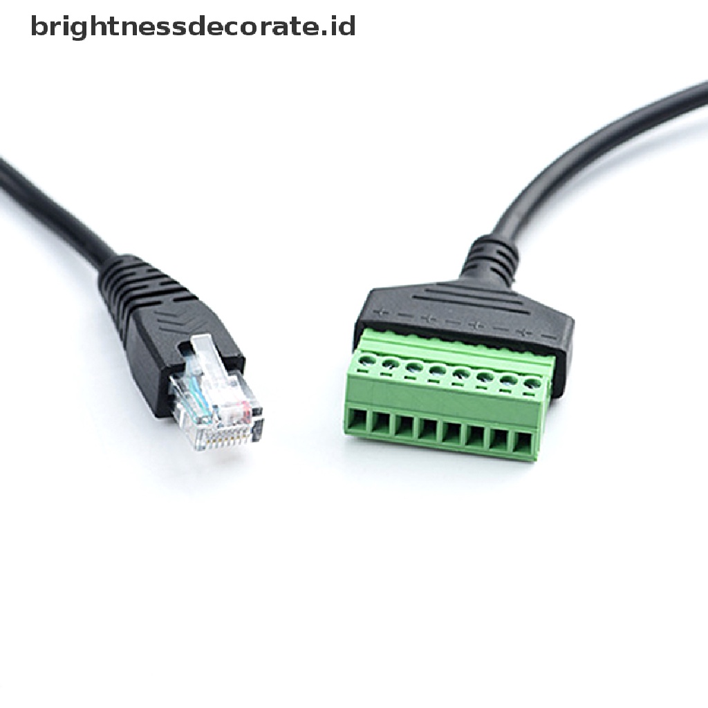 Adapter Konverter Plug Kabel Rj45 Ethernet Male Ke 8 Pin Av Terminal Screw