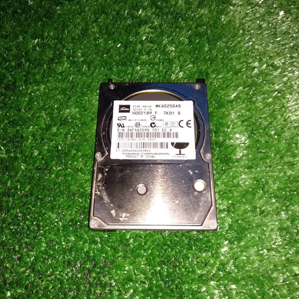 HARDISK TOSHIBA SENTINEL LAPTOP IDE 60GB UNTESTED