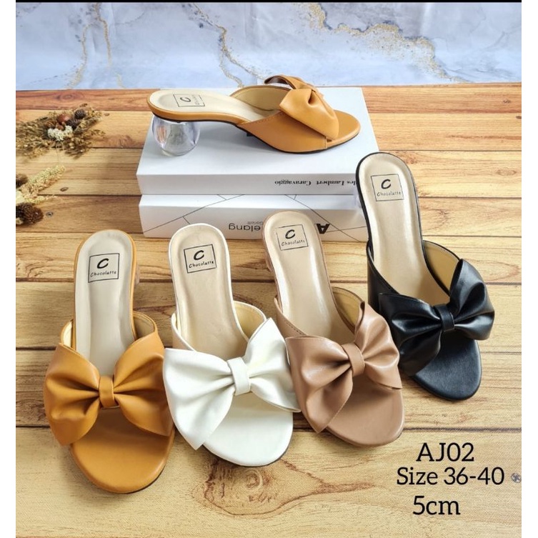 ABBUSHOES AJ 02 hak kaca telor  kokop pita 5cm