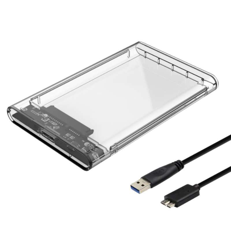 VIVAN 2.5&quot; SATA 3.0 TRANSPARENT EXTERNAL HARD DRIVE ENCLOSURE - GARANSI 3 TAHUN